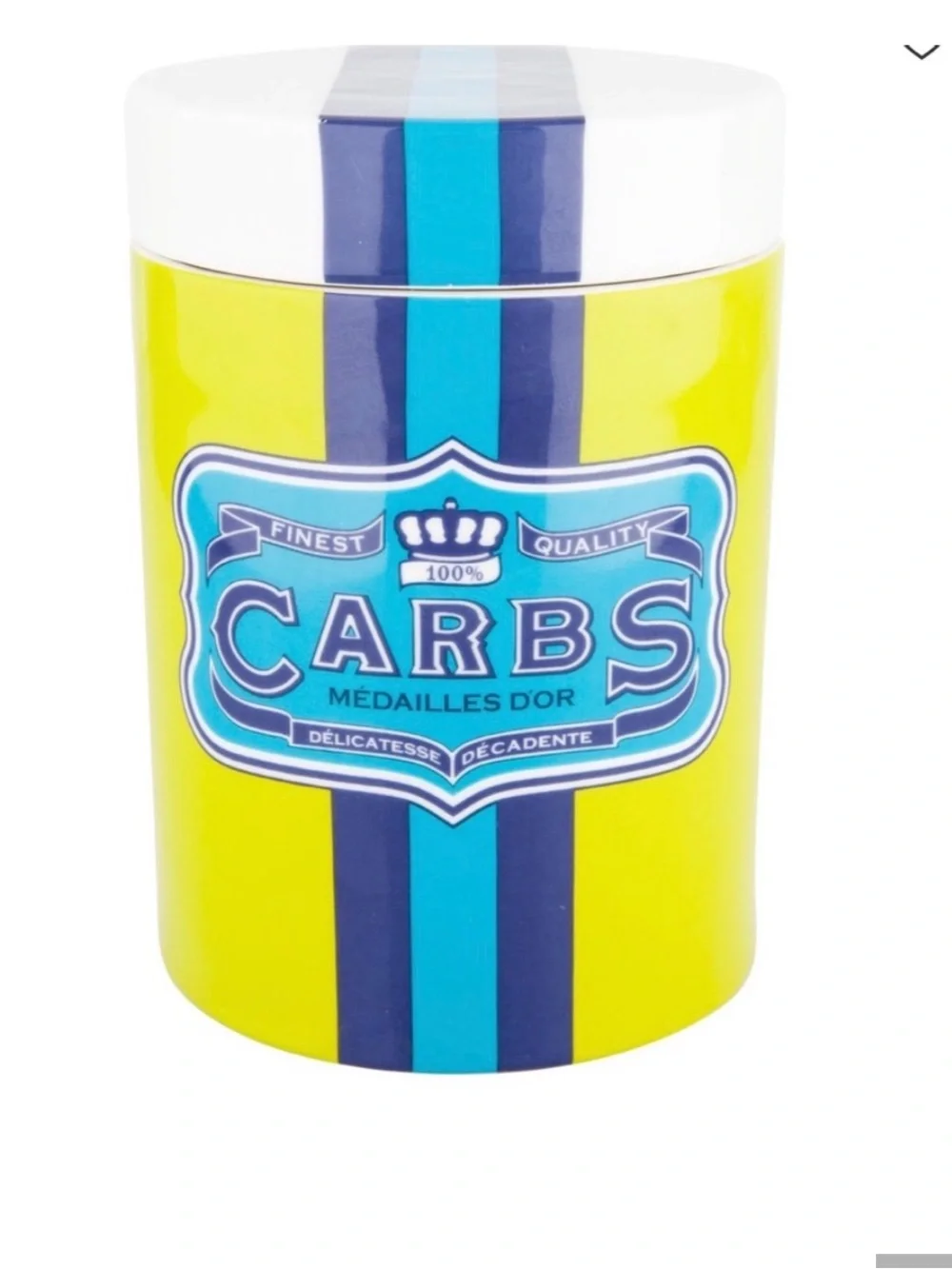 Jonathan Adler Carbs Ceramic Canister Carnaby Jar